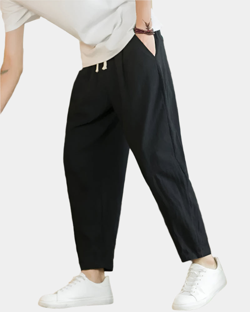 Cotton and Linen Capri Pants