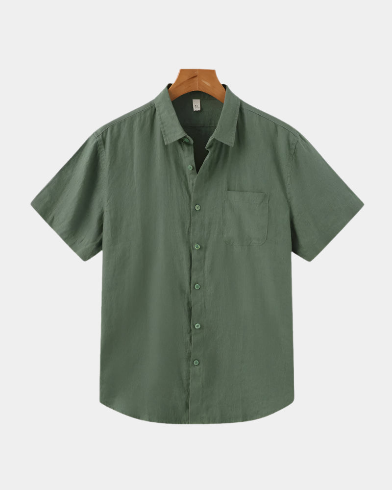 Mykonos Linen Short-Sleeve Shirt